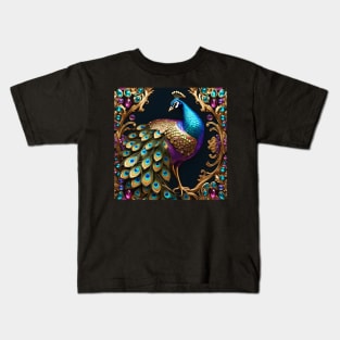 Bejewelled Peacock Kids T-Shirt